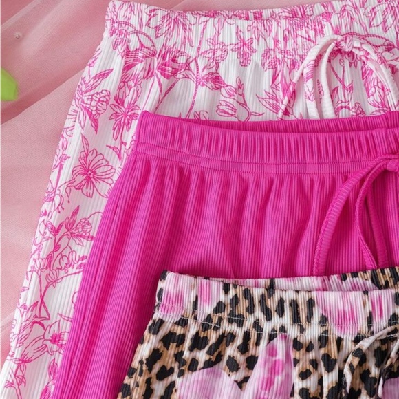 Women's Pink and Leopard Print Sleep Shorts Set - Picture 7 of 7